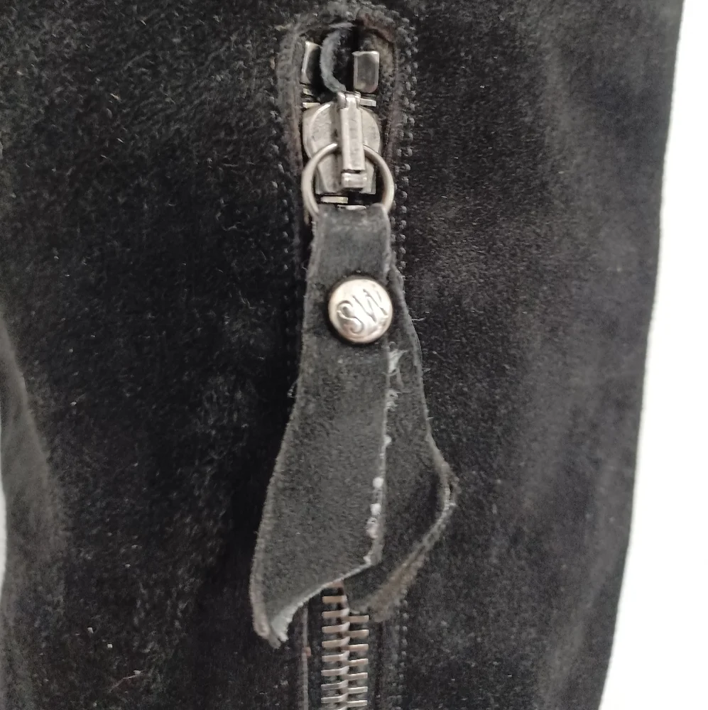 Stuart Weitzman Tall black suede boots size 9M MADE IN SPAIN - Picture 4 of 15